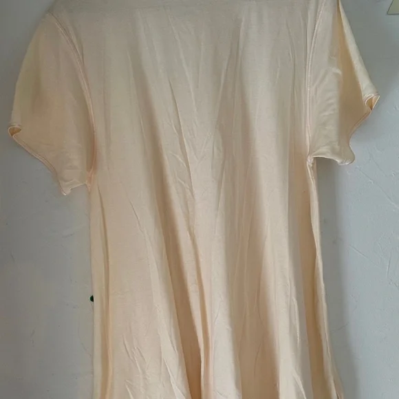 Hanro of Switzerland Cream nightgown with silk Button-Front details size Small - Picture 5 of 9